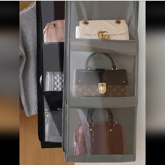 Space-Saving Hanging Handbag Purse Organizer -
8 Pockets - Grey - New In Package - Picture 4 of 5